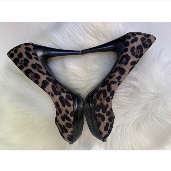 Moda Spana : leopard print peep toe heel - Picture 3 of 7